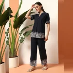 Stylish Co-ord Set for Women, Blue Floral Kurta with Pant - Image 5