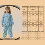 Turquoise Kids Construction Vehicle Print Cotton Night Suit - Image 7