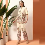 Women Pure Cotton Floral Printed White Co-ord Sets - Image 4