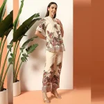 Women Pure Cotton Floral Printed White Co-ord Sets - Image 5