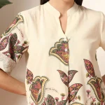Women Pure Cotton Floral Printed White Co-ord Sets - Image 6