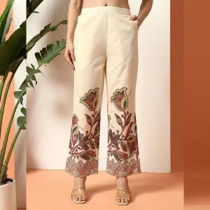 Women Pure Cotton Floral Printed White Co-ord Sets - Image 8