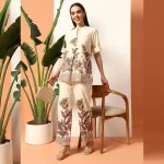 Women Pure Cotton Floral Printed White Co-ord Sets