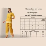 Women's Designer Print Co-Ord Set, Mustard Floral Kurta Sets - Image 10