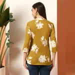 Women's Oliver Green Floral Print Shorts Kurti / Tops - Image 8