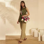 Green Cotton Ikat Sleeveless Kurti Summer Tunic Top - Image 5