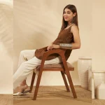 Handmade Brown Geometric Print Kurita Women Slim Fit Cotton Kurti - Image 6