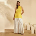 JAIPUR HAND BLOCK Women Cotton Kurti Yellow Striped & Heart - Image 7
