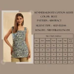 Women’s Ethnic Block Print Sleeveless Cotton Top Blue Kurti - Image 8