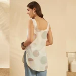 Women's Polka Dot Print Casual Summer Cotton Kurti - Image 8