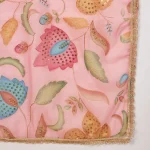 Elegant Floral Dupatta Pink Organza Aari Work with Sequin Ethnic Wear - Image 8