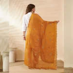 Elegant Georgette Dupatta for Women Arka Work with Sequin Ethnic Scarf - Image 6