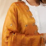 Elegant Georgette Dupatta for Women Arka Work with Sequin Ethnic Scarf - Image 7