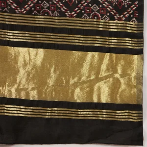 Elegant Women Cotton Ajrakh Black Ethnic Printed Scarf with Graceful Design - Image 8