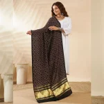 Elegant Women Cotton Ajrakh Black Ethnic Printed Scarf with Graceful Design - Image 4