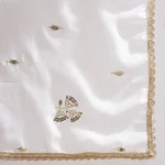 Graceful White Georgette Dupatta Light Sequin Embellished Ethnic Scarf - Image 8