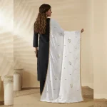 Graceful White Georgette Dupatta Light Sequin Embellished Ethnic Scarf - Image 6