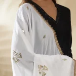 Graceful White Georgette Dupatta Light Sequin Embellished Ethnic Scarf - Image 7