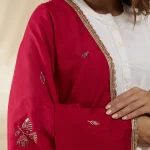 Luxury Ethnic Magenta Georgette Dupatta Delicate Sequin Work Scarf Women - Image 7