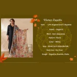 Luxury Organza Dupatta for Women White Floral Embroidery Designer Stole - Image 9