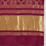 Luxury Scarf for Women Wine Ethnic Dupatta with Golden Border Rich Look - Image 8
