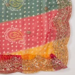 Traditional Bandhani Dupatta for Women Multicolor Georgette Designer Scarf - Image 8