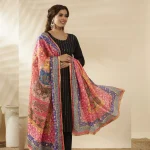 Traditional Multicolor Chinnon Dupatta Ethnic Printed Designer Women Scarf - Image 2