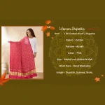 Traditional Pink Cotton Ajrakh Printed Women’s Scarf Stole with Stylish Look - Image 9
