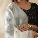 Traditional White Chiffon Soft Embroidered Dupatta Festive & Daily Wear - Image 7