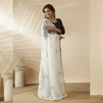 Traditional White Chiffon Soft Embroidered Dupatta Festive & Daily Wear - Image 5