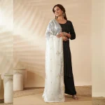 Traditional White Chiffon Soft Embroidered Dupatta Festive & Daily Wear - Image 2