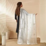 Traditional White Chiffon Soft Embroidered Dupatta Festive & Daily Wear - Image 4