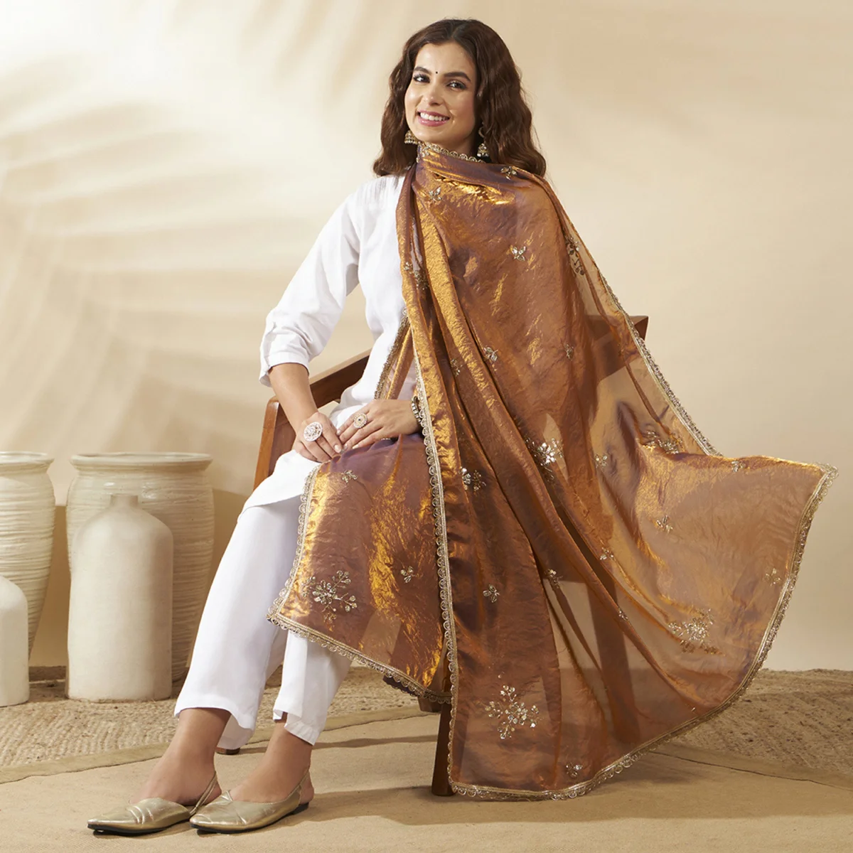 womens-copper-brown-chiffon-dupatta-with-golden-sequin-work-ethnic-stole DCS-52 (8)