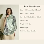 Boho Luxe Tiger Print Scarf Lightweight Satin Feel Square Wrap for Women - Image 10
