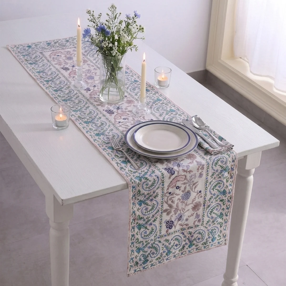 elegant-floral-cotton-table-runner-indian-hand-block-print-design HBTR-15 (2)