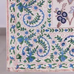 Elegant Floral Cotton Table Runner Indian Hand Block Print Design - Image 4