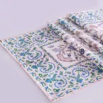 Elegant Floral Cotton Table Runner Indian Hand Block Print Design - Image 3