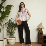 Elegant Jungle Theme Silk Scarf Floral and Panther Print Square Wrap - Image 6