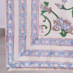 Handmade White Cotton Floral Table Runner for Farmhouse Dining Decor - Image 4