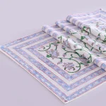 Handmade White Cotton Floral Table Runner for Farmhouse Dining Decor - Image 3