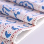 Indian Hand Block Print Floral Table Runner Blue White Cotton Linen - Image 5
