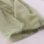 Lightweight Olive Green Neck Wrap Chiffon Scarf for Women with Lace - Image 7