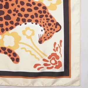 Modern Leopard Print Silk Shawl Soft Lightweight Designer Scarf for Women - Image 9