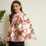 Premium Crepe Silk Scarf Butterfly Print Fashion Neck Wrap for Women - Image 2