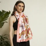 Premium Crepe Silk Scarf Butterfly Print Fashion Neck Wrap for Women - Image 3