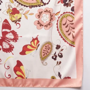 Premium Crepe Silk Scarf Butterfly Print Fashion Neck Wrap for Women - Image 10