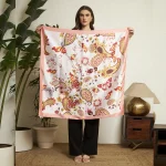 Premium Crepe Silk Scarf Butterfly Print Fashion Neck Wrap for Women - Image 8