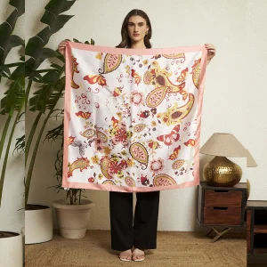 Premium Crepe Silk Scarf Butterfly Print Fashion Neck Wrap for Women - Image 8