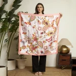 Premium Crepe Silk Scarf Butterfly Print Fashion Neck Wrap for Women - Image 7