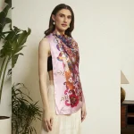 Premium Floral Eagle Silk Scarf Pink Eagle Inspired Designer Scarf Women's - Image 7